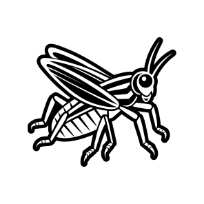 Orthoptera Logo, Nature, Creature, Specie, Insect,simple Icon icon