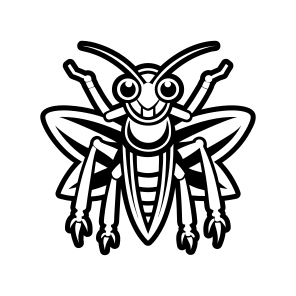 Orthoptera Symbol, Nature, Creature, Specie, Insect,vector icon
