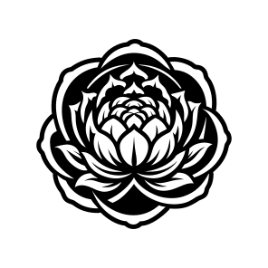 Botanical Logo, Nature, Flower, Foliage, Botanical,,flat icon