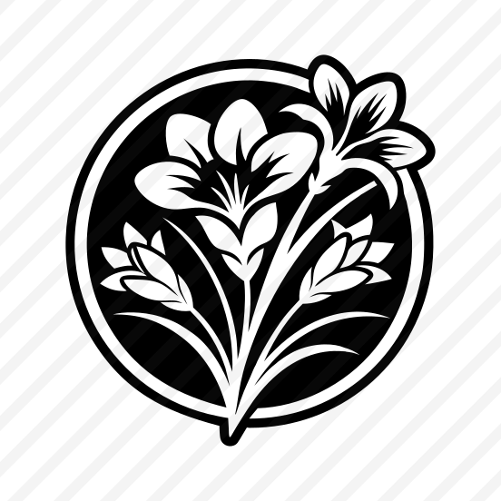 Lily Symbol, Nature, Flower, Foliage, Botanical,,icons preview