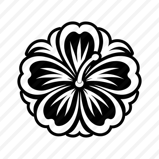 Lily Symbol, Nature, Flower, Foliage, Botanical,,simple Icon preview