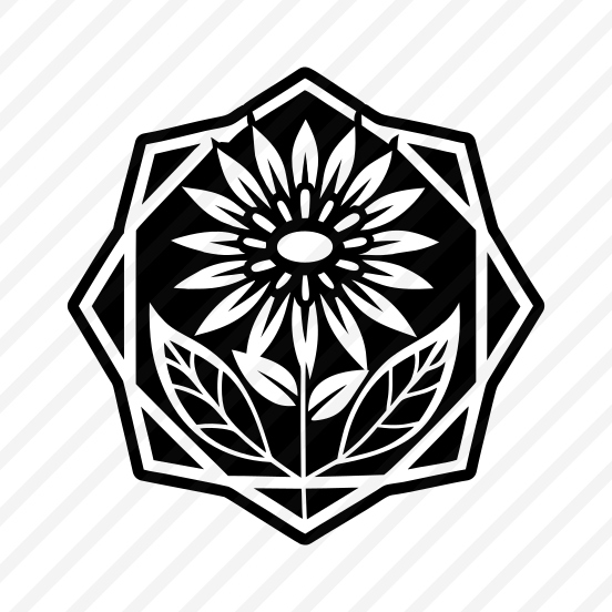 Nature Symbol, Floral, Flower, Foliage, Botanical,,simple Icon preview