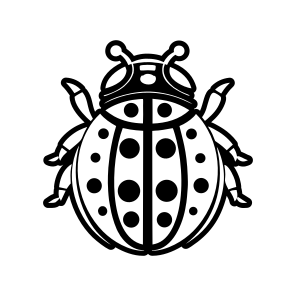 Ladybug Symbol, Nature, Creature, Specie, Insect,flat icon
