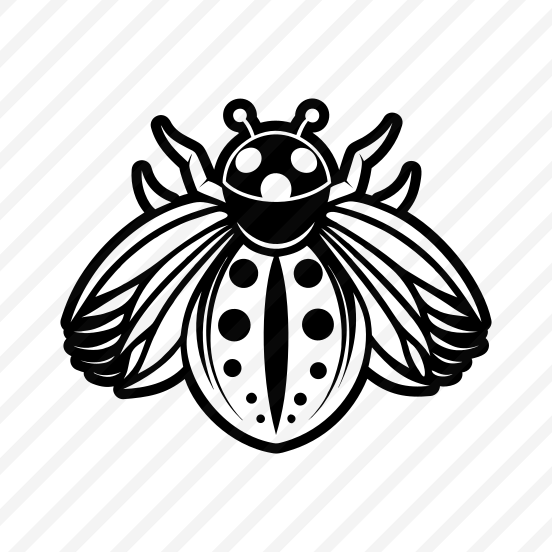 Ladybug Symbol, Nature, Creature, Specie, Insect,icons preview