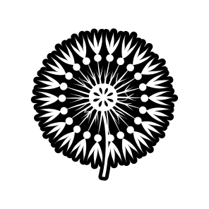 Dandelion Logo, Nature, Pissenlit, Flower, Plant,,flat icon