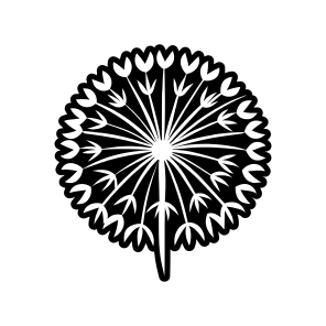Dandelion, Nature, Pissenlit, Flower, Plant,,flat icon