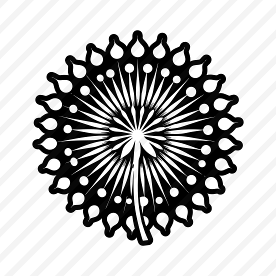 Dandelion Symbol, Nature, Pissenlit, Flower, Plant,,flat preview