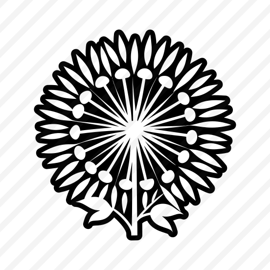Dandelion Symbol, Nature, Pissenlit, Flower, Plant,,simple Icon preview