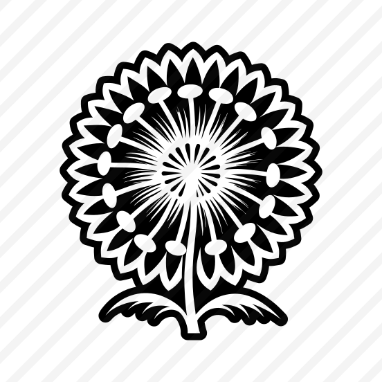 Flower Logo, Nature, Pissenlit, Flower, Dandelion,,flat preview