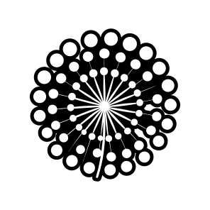 Pissenlit Logo, Nature, Dandelion, Flower, Plant,,flat icon