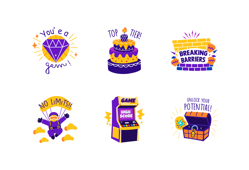 Achievement Stickers Large Set Preview