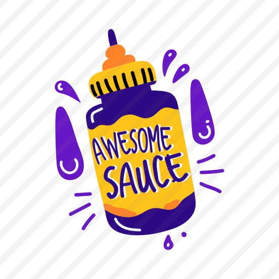 Awesome Sauce, Bottle, Condiment, Typography, Lettering preview