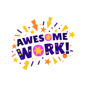 Awesome Work, Praise, Typography, Lettering, Font icon