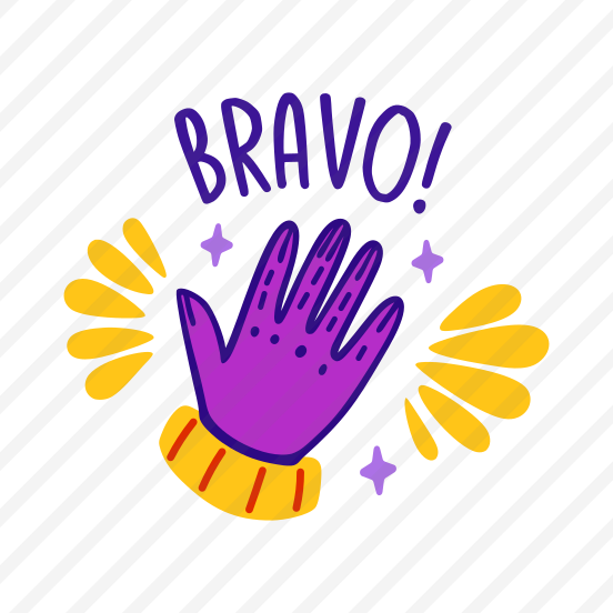 Bravo Hand, Cheer, Appreciate, Typography, Lettering preview