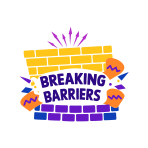 Breaking Barriers, Motivate, Walls, Typography, Lettering icon