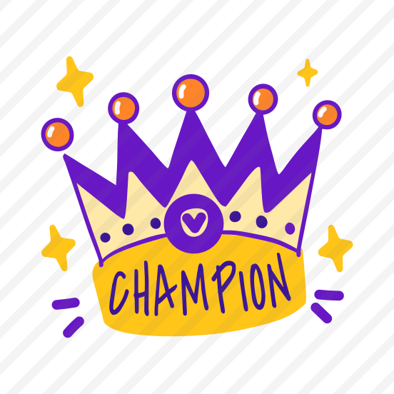 Champion, Crown, Winning, Typography, Lettering preview