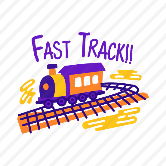Fast Track, Train, Transportation, Typography, Lettering preview