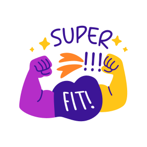 Fitness, Strong, Muscles, Typography, Lettering icon