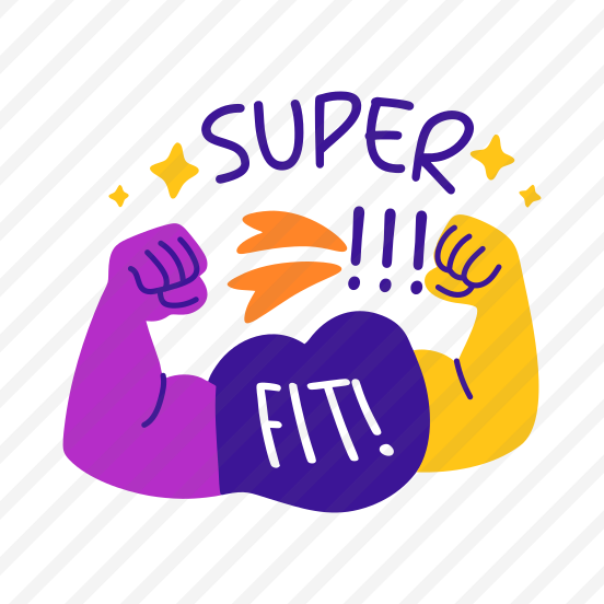 Fitness, Strong, Muscles, Typography, Lettering preview