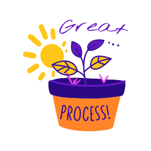 Great Process, Growth, Plant, Flowerpot, Typography icon