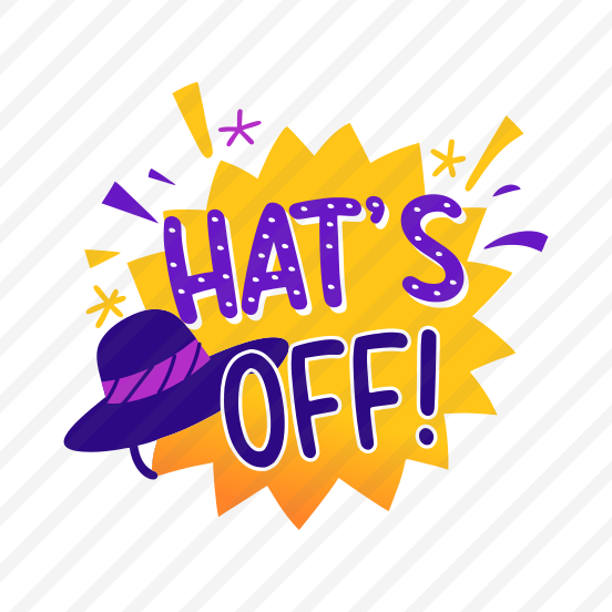 Hats Off, Praise, Appreciation, Typography, Lettering preview