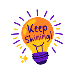 Keep Shinning, Light, Illuminance, Bulb, Typography icon