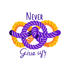 Knots, Ropes, Typography, Lettering, Motivation icon