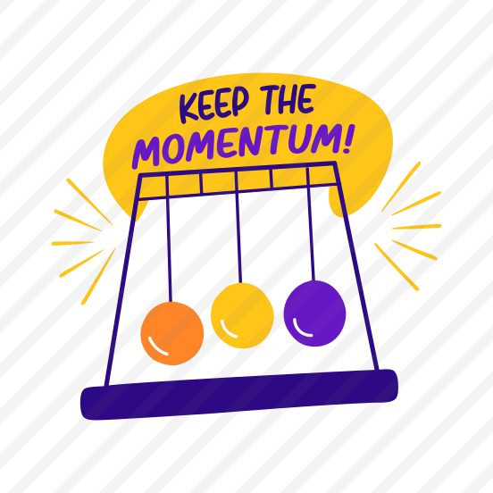 Momentum, Pendulum, Oscillation, Typography, Lettering preview