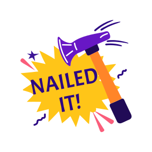 Nailed It, Typography, Praise, Appreciate, Lettering icon