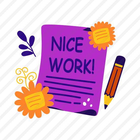 Nice Work, Praise, Appraisal, Typography, Lettering preview