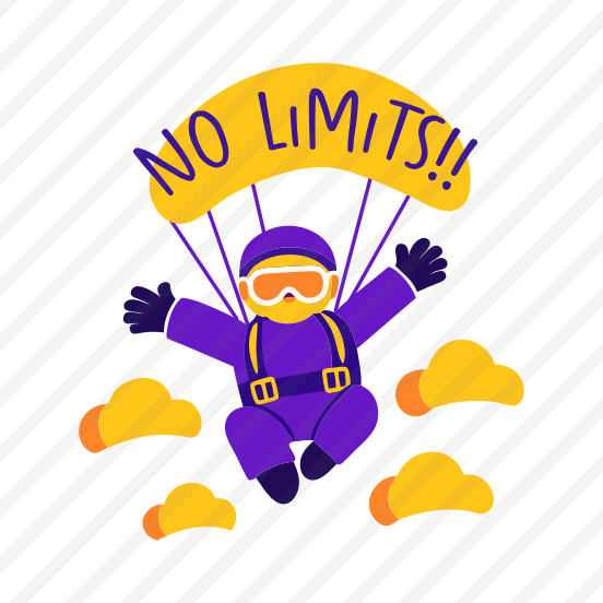 No Limits, Flying, Adventure, Typography, Lettering preview