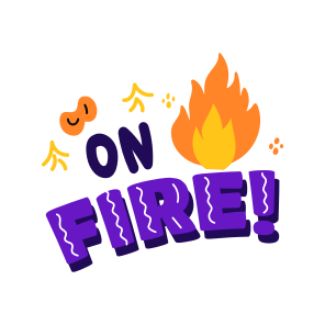 On Fire, Typography, Lettering, Burn, Words icon