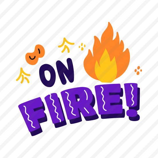 On Fire, Typography, Lettering, Burn, Words preview