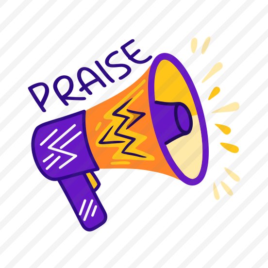 Praise, Announcement, Loudspeaker, Typography, Lettering preview