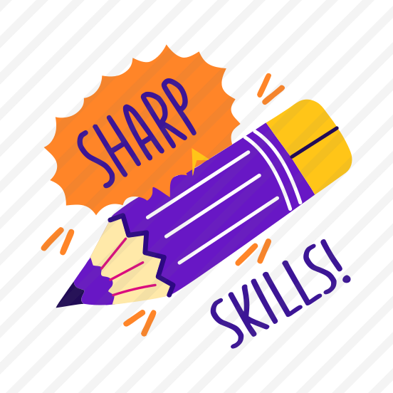 Sharp Skills, Pencil, Stationery, Typography, Lettering preview