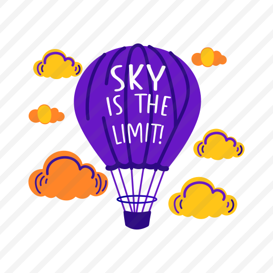 Sky Adventure, Ballooning, Flying, Typography, Lettering preview