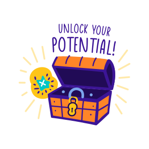 Treasure, Typography, Lettering, Unlock, Potential icon