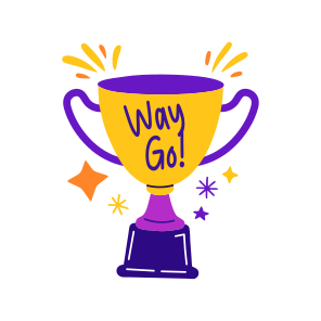 Trophy, Award, Reward, Win, Typography icon