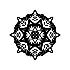 Snowflake Symbol, Frost, Snow Crystal, Hoarfrost, Flake,vector icon