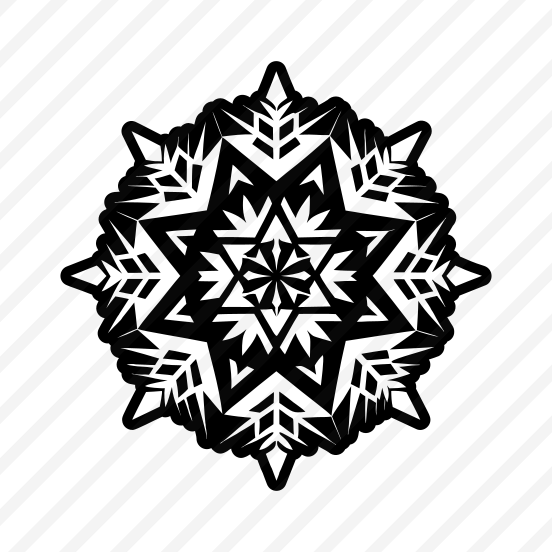 Snowflake Symbol, Frost, Snow Crystal, Hoarfrost, Flake,vector preview