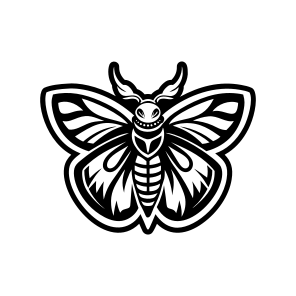 Moth Logo, Nature, Creature, Specie, Insect,flat icon