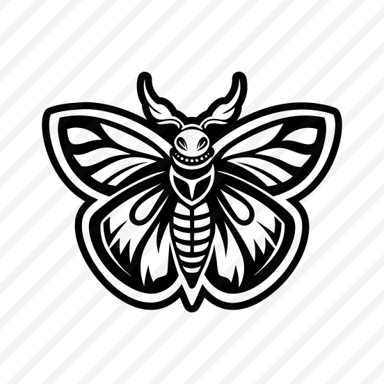 Moth Logo, Nature, Creature, Specie, Insect,flat preview