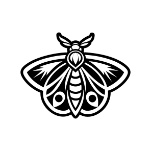 Moth Logo, Nature, Creature, Specie, Insect,simple Icon icon