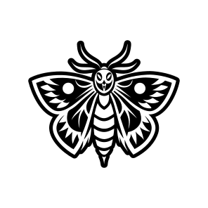 Moth Logo, Nature, Creature, Specie, Insect,vector icon
