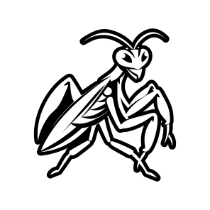 Mantis Logo, Insect, Specie, Creature, Nature,flat icon