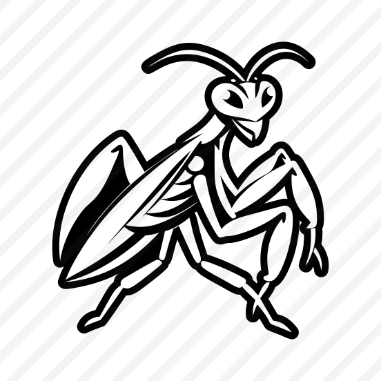 Mantis Logo, Insect, Specie, Creature, Nature,flat preview
