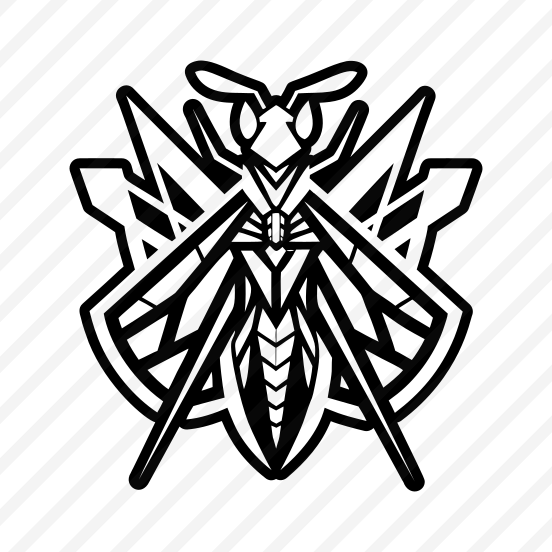 Mantodea Logo, Insect, Specie, Creature, Nature,flat preview