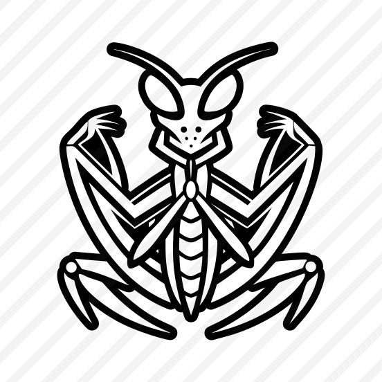 Mantodea Symbol, Insect, Specie, Creature, Nature,vector preview