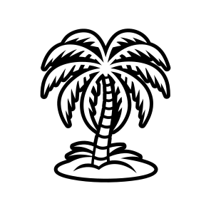 Date Tree, Nature, Tree, Plant, Botanical,,flat icon