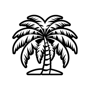 Palm Plant, Nature, Tree, Plant, Botanical,,flat icon